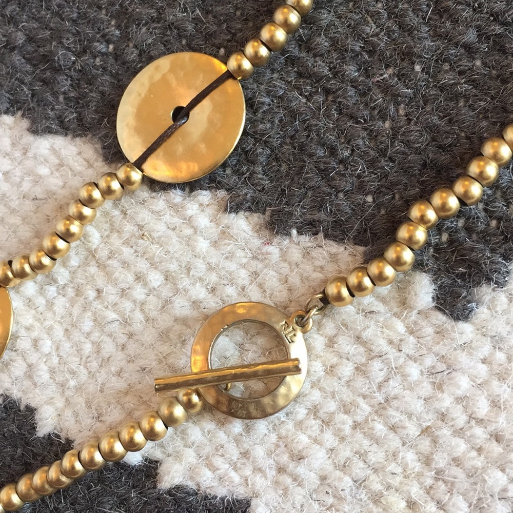 Ralph Lauren Gold long necklace statement piece - Picture 6 of 6